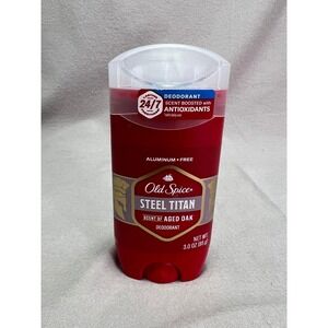 Old Spice Deodorant Red Steel Titan Aged Oak Aluminum Free Masculine 3.0oz‎